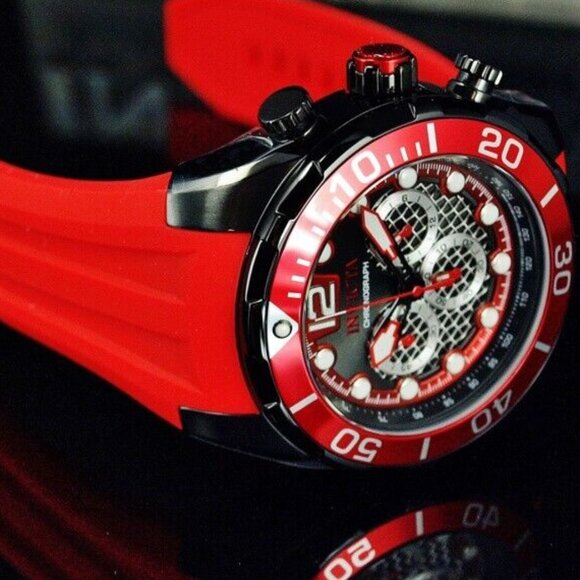 Pro Diver Red 50mm Men's Watch! New! - Picture 8 of 10